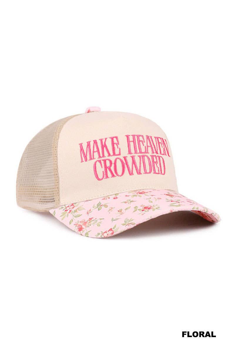 Make Heave Crowded Two Tone Mesh Snapback Hat  Zenana Consgt.