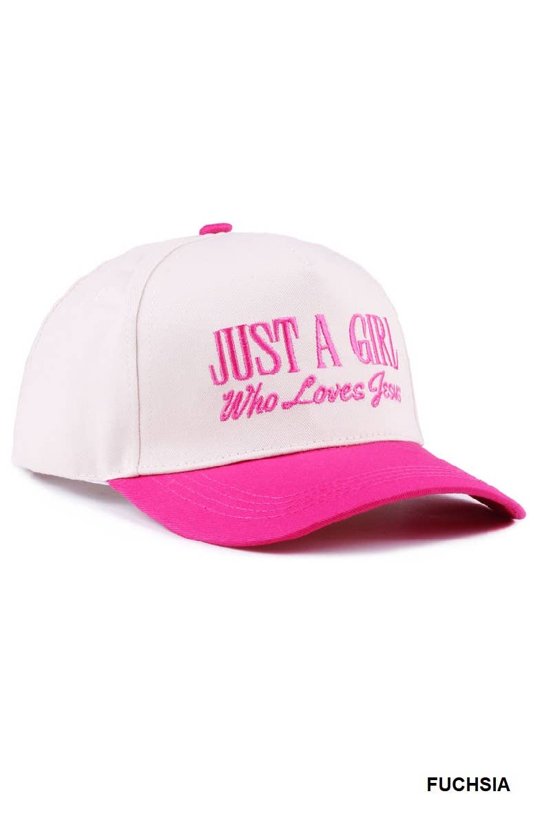 Just A Girl Who Loves Jesus Two Tone Cotton Cap