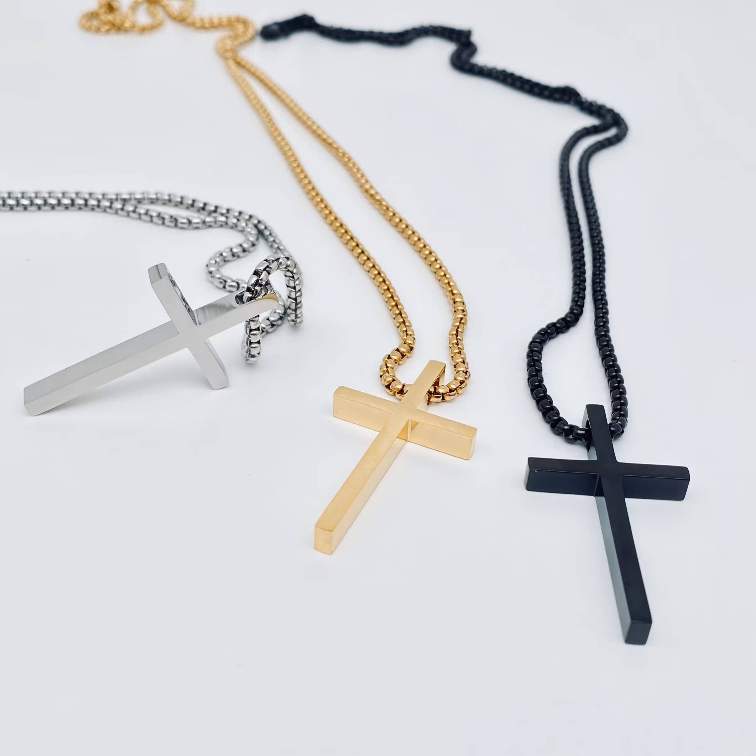 Cross Stainless Steel Pendant Necklace