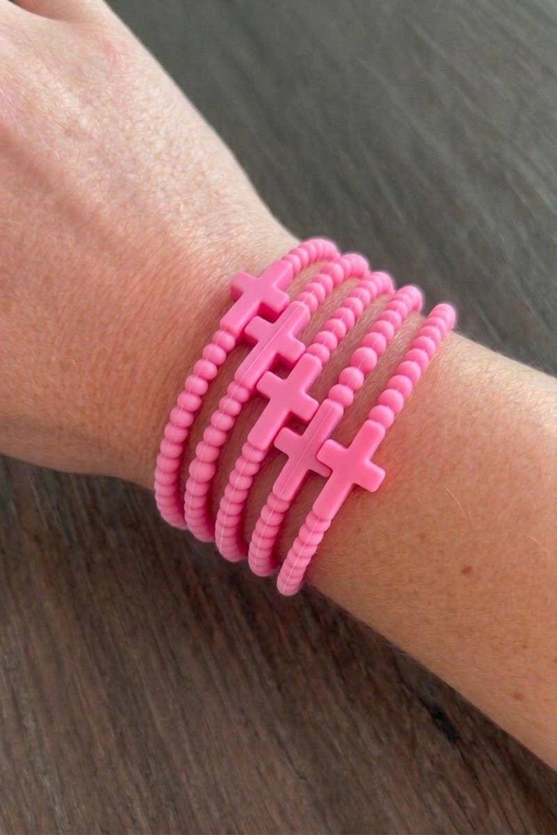 Jesus Cross Silicone Bracelet (1)