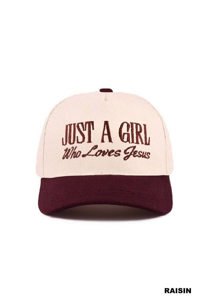 Just A Girl Who Loves Jesus Two Tone Cotton Cap
