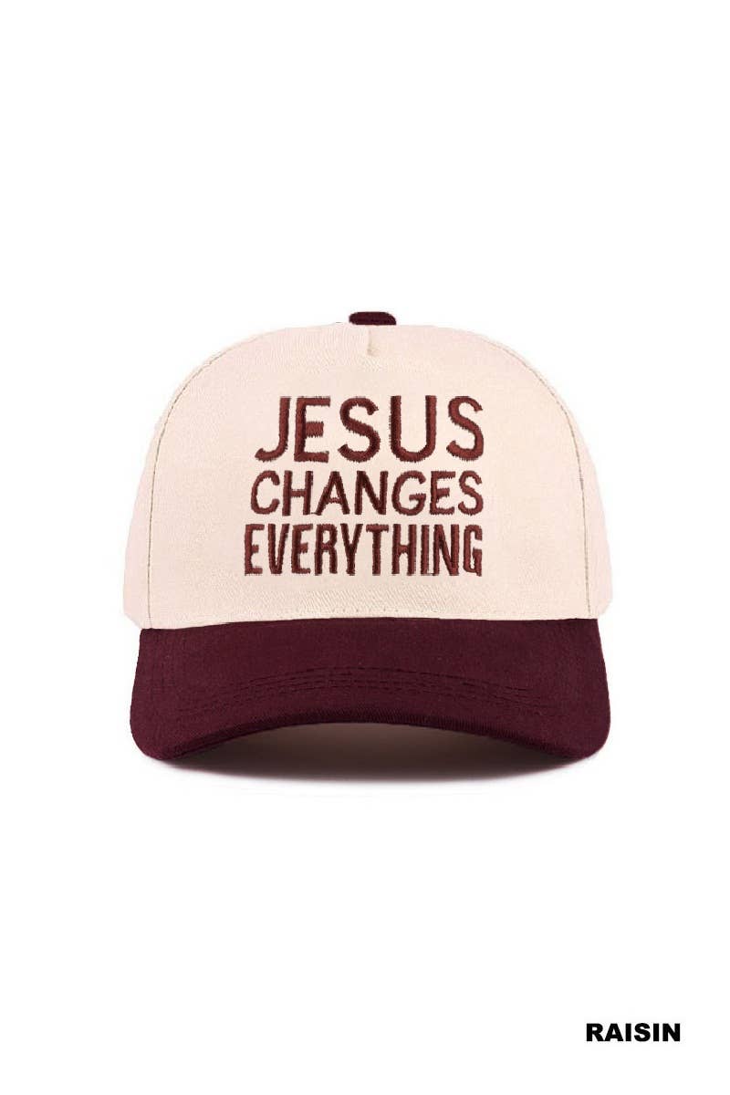 Jesus Changes Everything Two Tone Cotton Hat