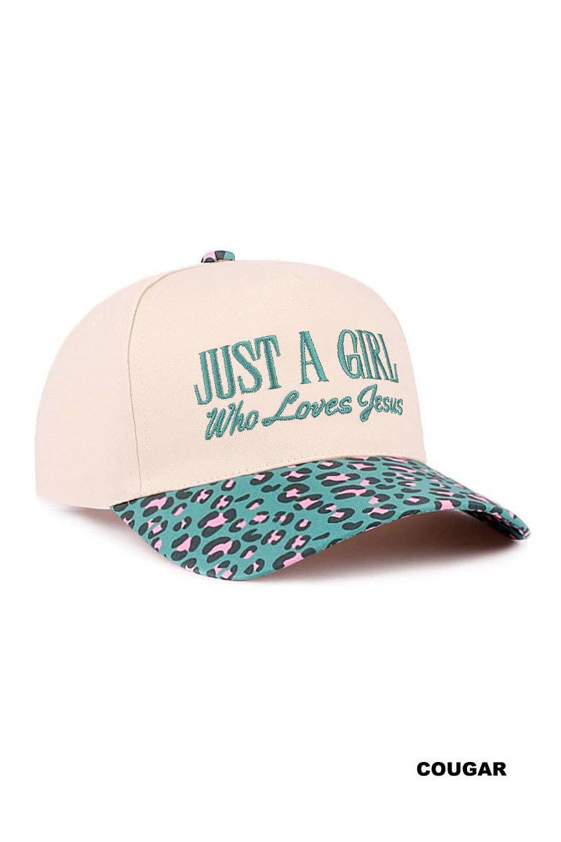 Just A Girl Who Loves Jesus Two Tone Cotton Cap