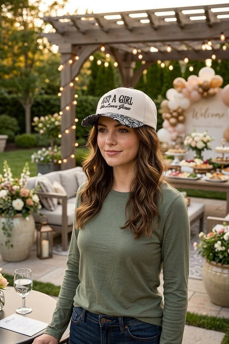 Just A Girl Who Loves Jesus Two Tone Cotton Cap