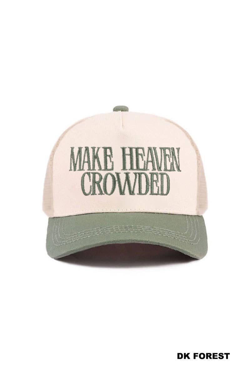 Make Heave Crowded Two Tone Mesh Snapback Hat  Zenana Consgt.