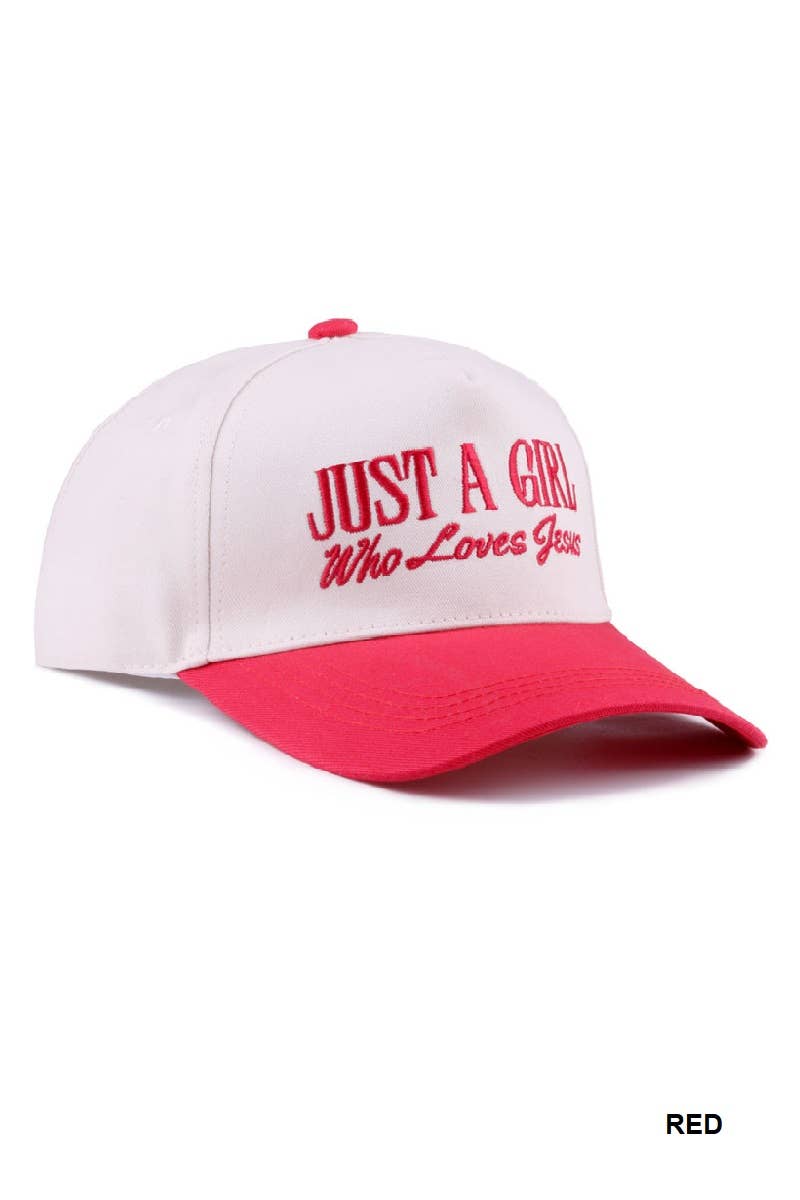 Just A Girl Who Loves Jesus Two Tone Cotton Cap