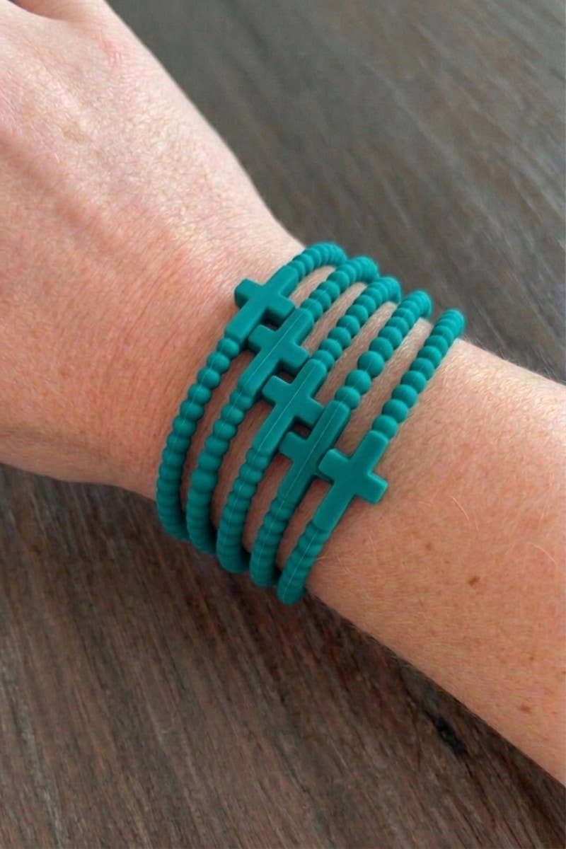 Jesus Cross Silicone Bracelet (1)