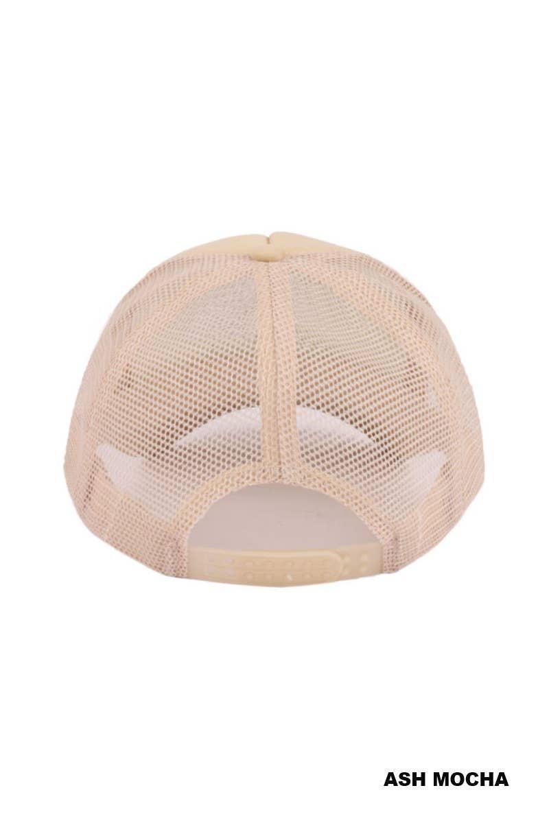 SI-26717 The Cowboy Hat Baseball Mesh Cap Zenana Consgt.