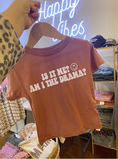 Am I the Drama? Mauve Kids Tee