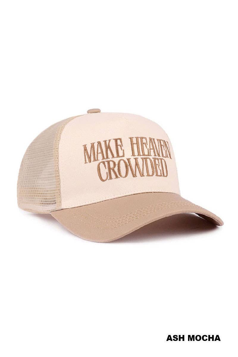 Make Heave Crowded Two Tone Mesh Snapback Hat  Zenana Consgt.