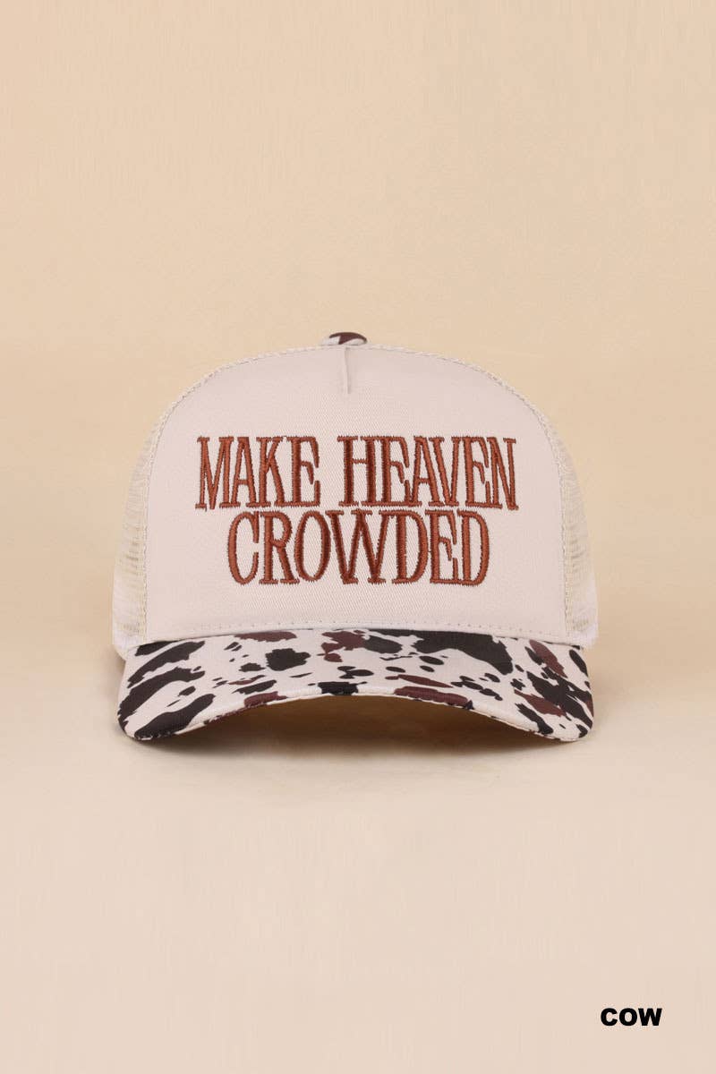 Make Heave Crowded Two Tone Mesh Snapback Hat  Zenana Consgt.