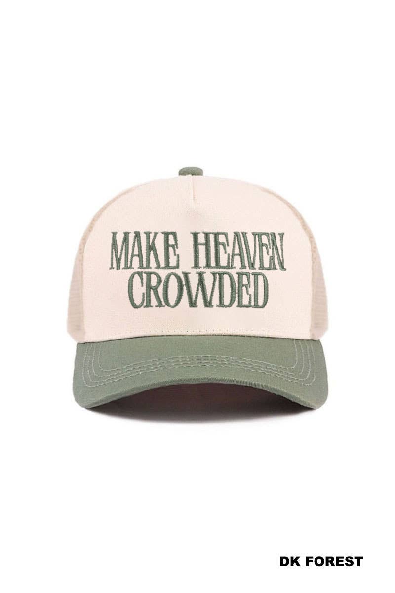 Make Heave Crowded Two Tone Mesh Snapback Hat  Zenana Consgt.