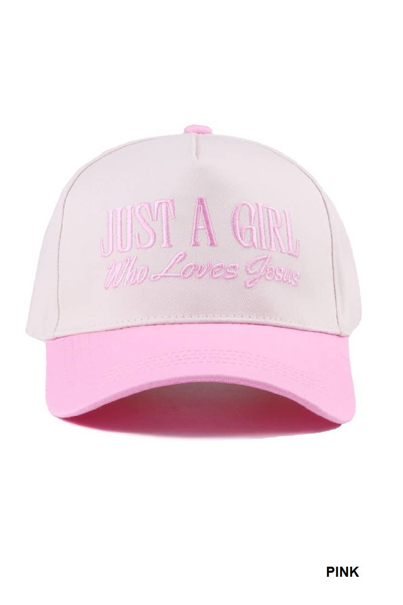 Just A Girl Who Loves Jesus Two Tone Cotton Cap
