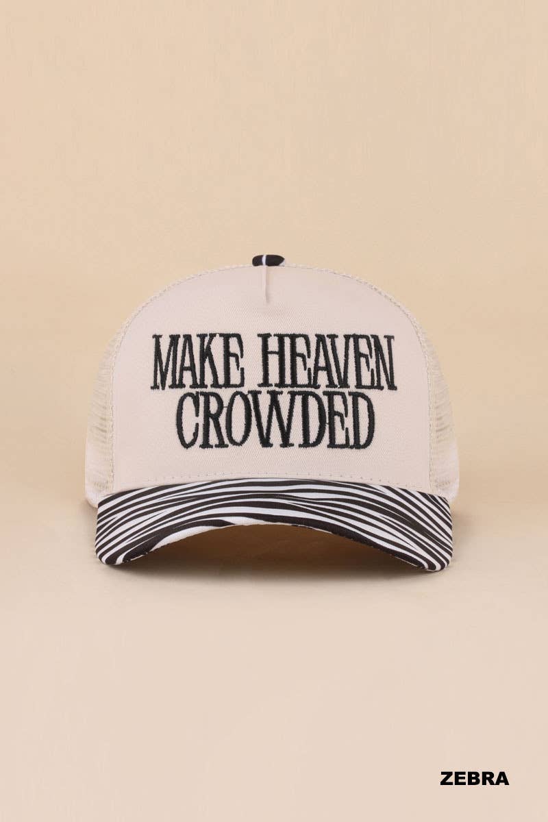 Make Heave Crowded Two Tone Mesh Snapback Hat  Zenana Consgt.