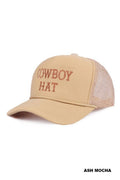 SI-26717 The Cowboy Hat Baseball Mesh Cap Zenana Consgt.