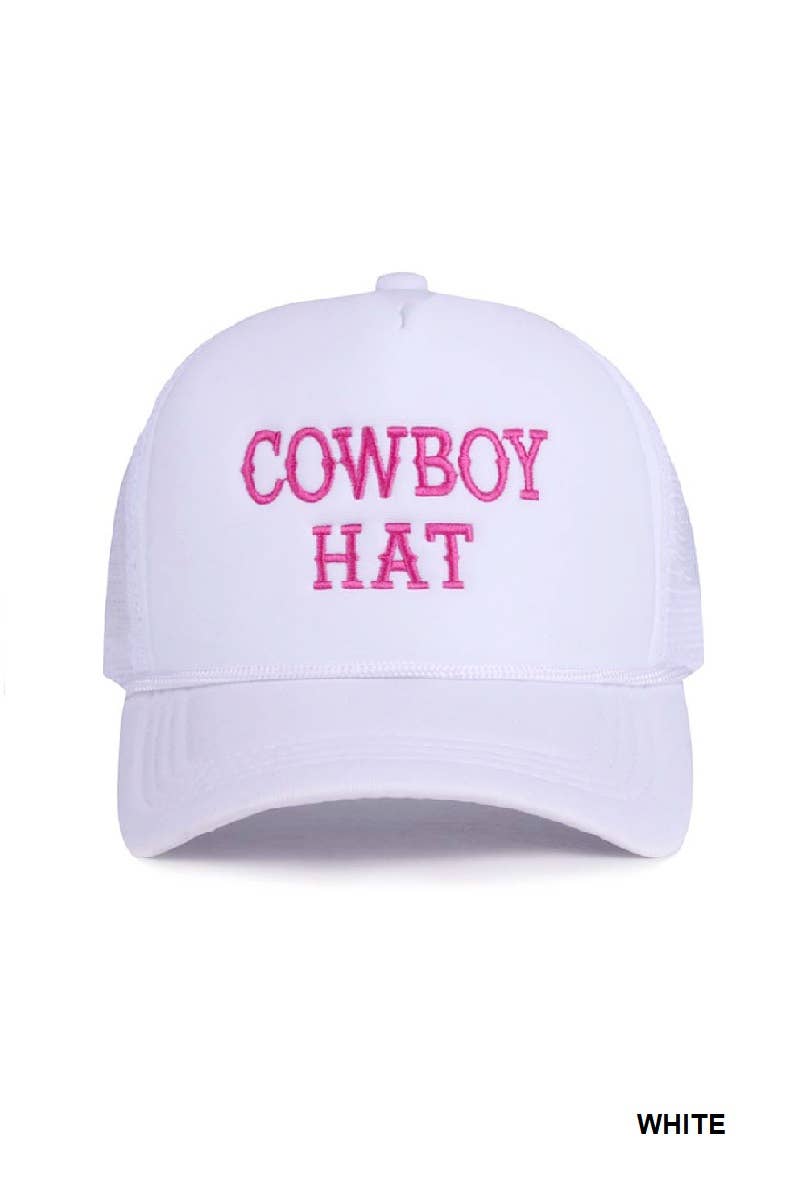 SI-26717 The Cowboy Hat Baseball Mesh Cap Zenana Consgt.