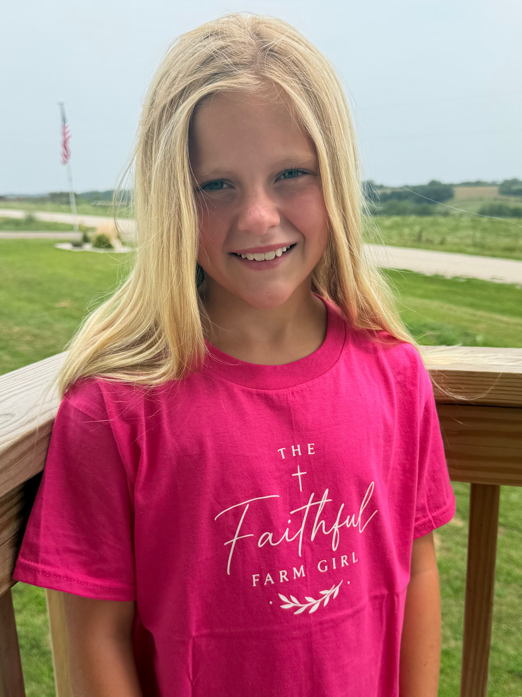 The Faithful Farm Girl Kids' Logo Tee