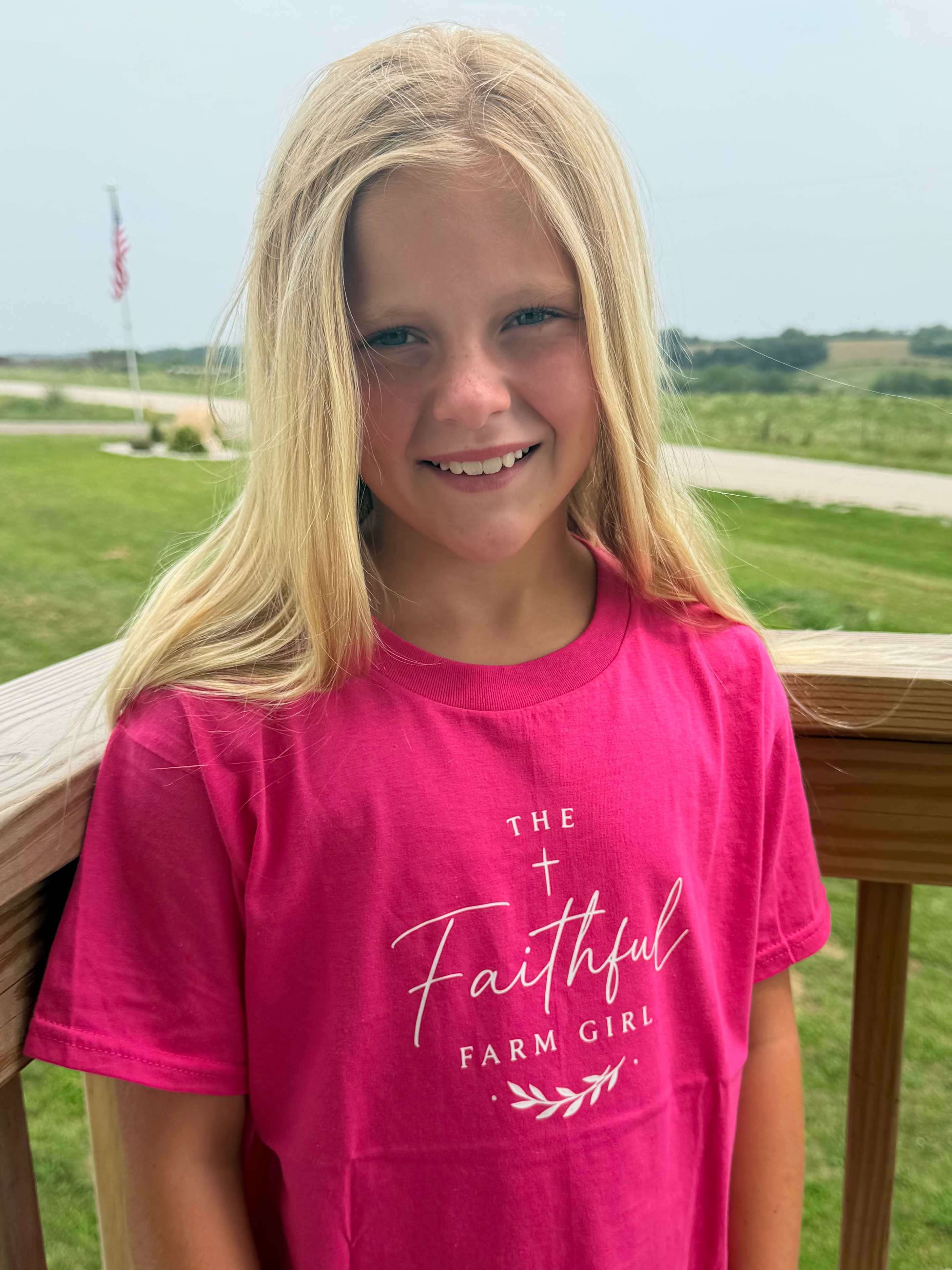 The Faithful Farm Girl Kids' Logo Tee