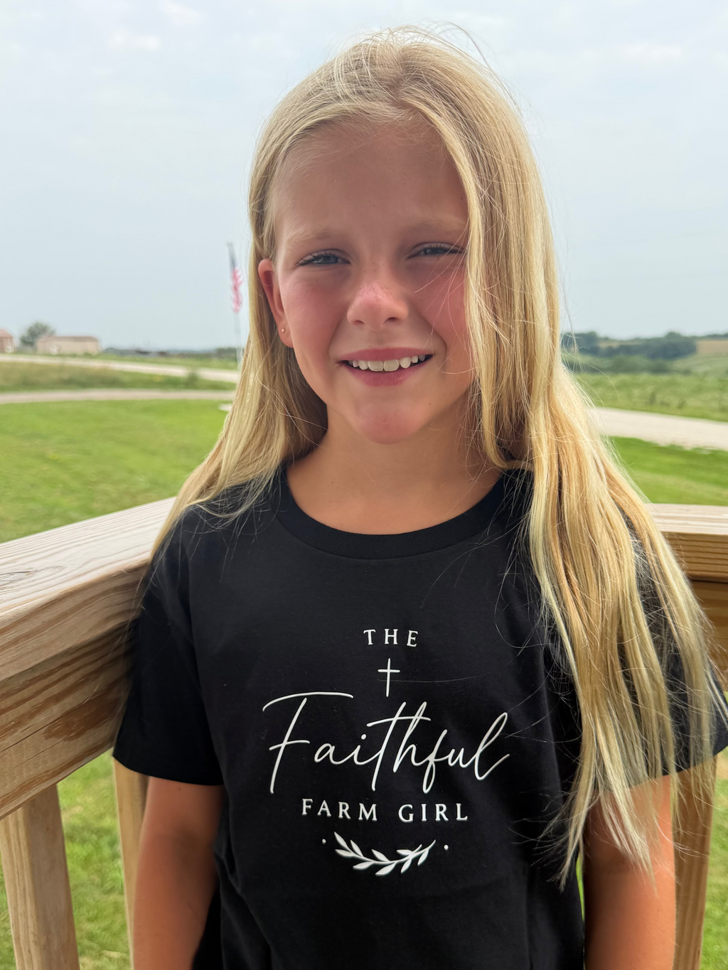 The Faithful Farm Girl Kids' Logo Tee