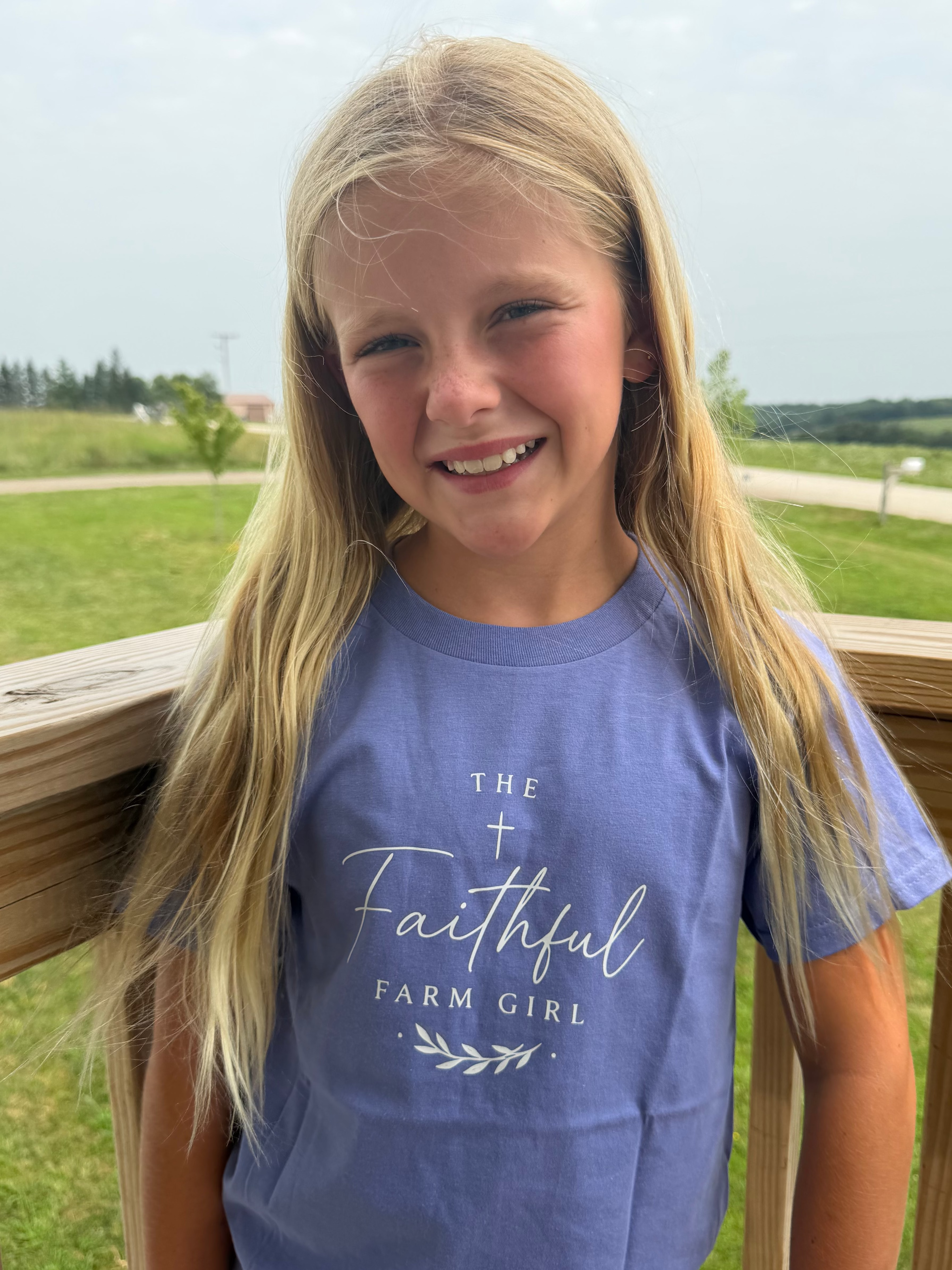 The Faithful Farm Girl Kids' Logo Tee