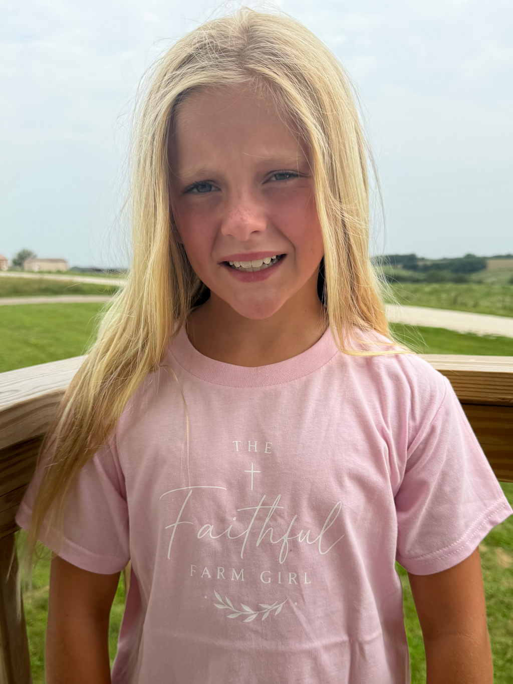 The Faithful Farm Girl Kids' Logo Tee