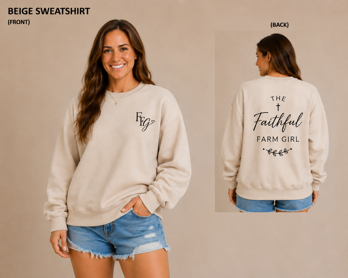 The Faithful Farm Girl Logo Sweatshirt | Adult Unisex Oversized Crewneck