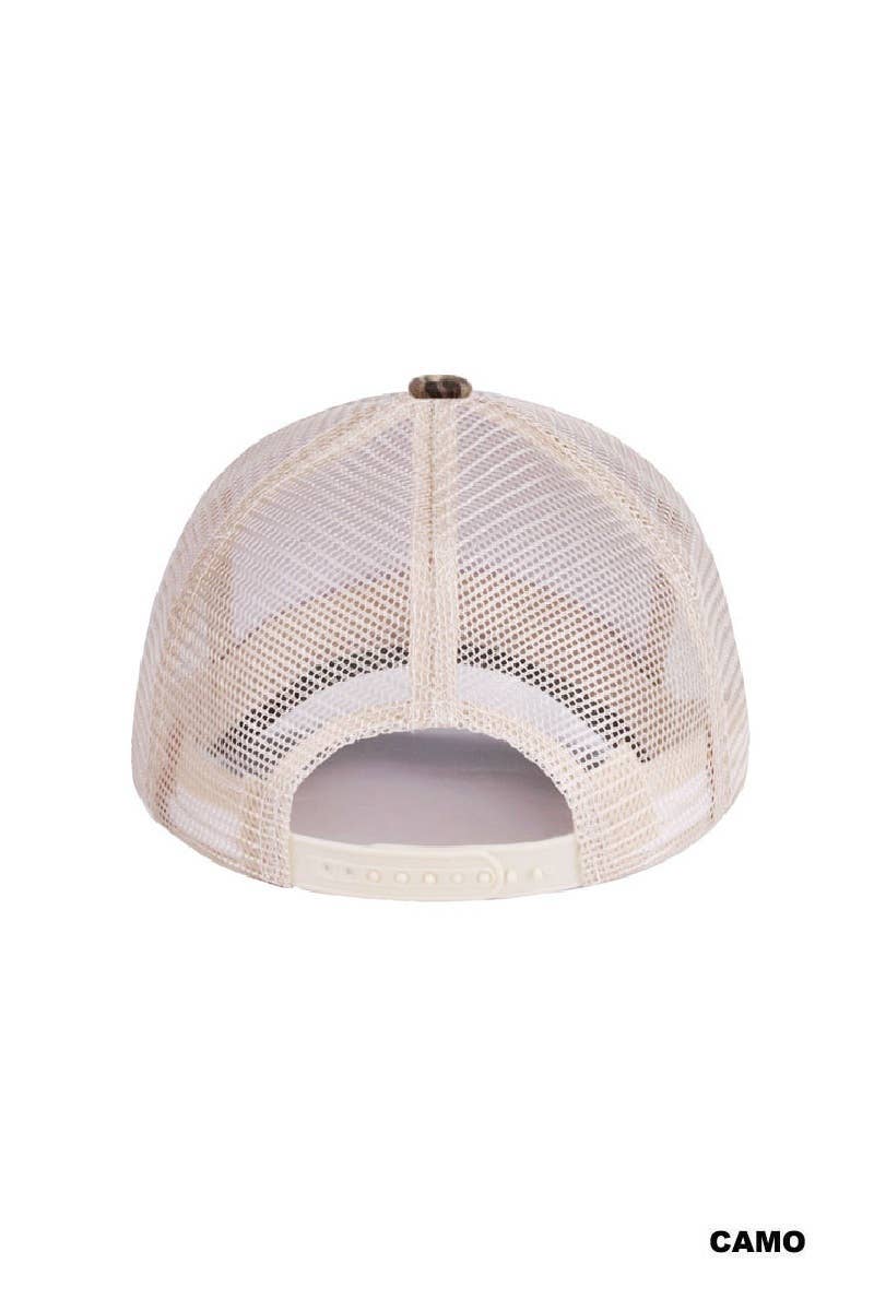 Make Heave Crowded Two Tone Mesh Snapback Hat  Zenana Consgt.