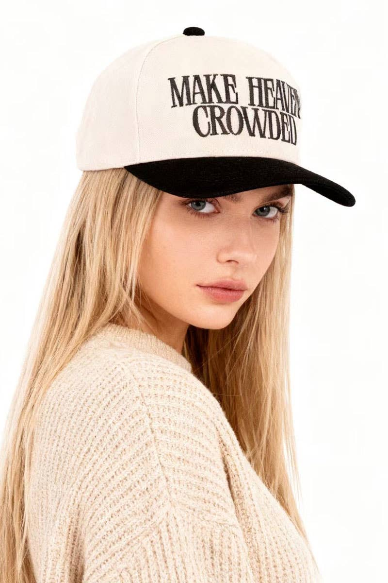 Make Heaven Crowded Two Tone Cotton Cap