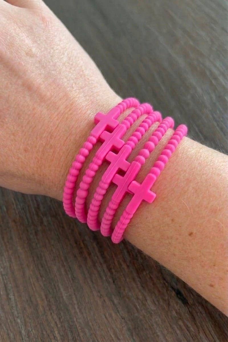 Jesus Cross Silicone Bracelet (1)