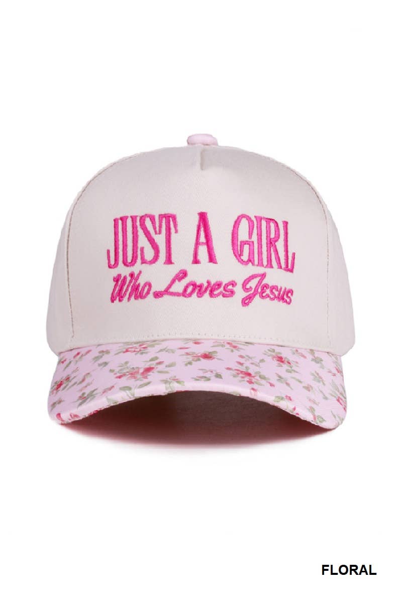 Just A Girl Who Loves Jesus Two Tone Cotton Cap