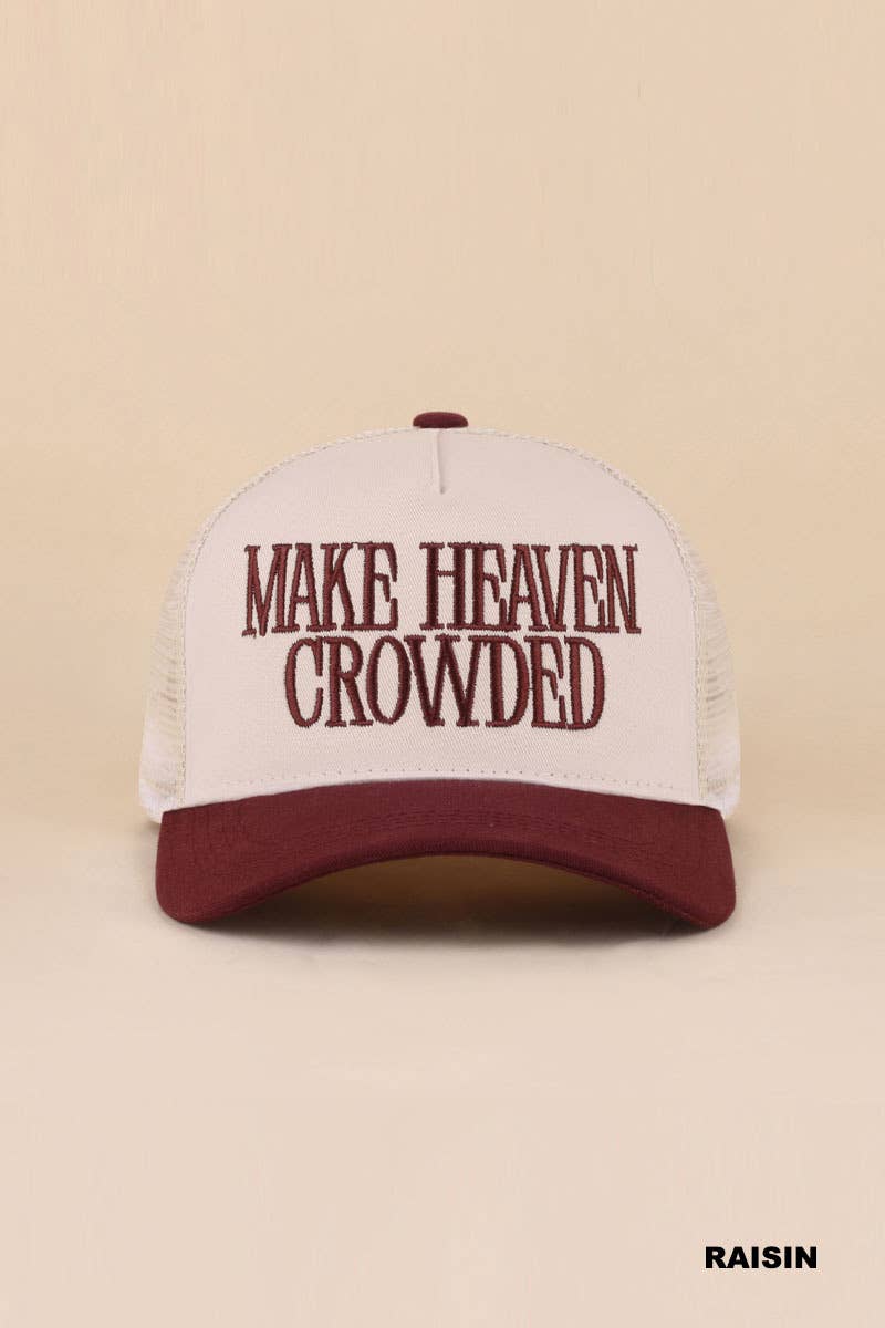 Make Heave Crowded Two Tone Mesh Snapback Hat  Zenana Consgt.