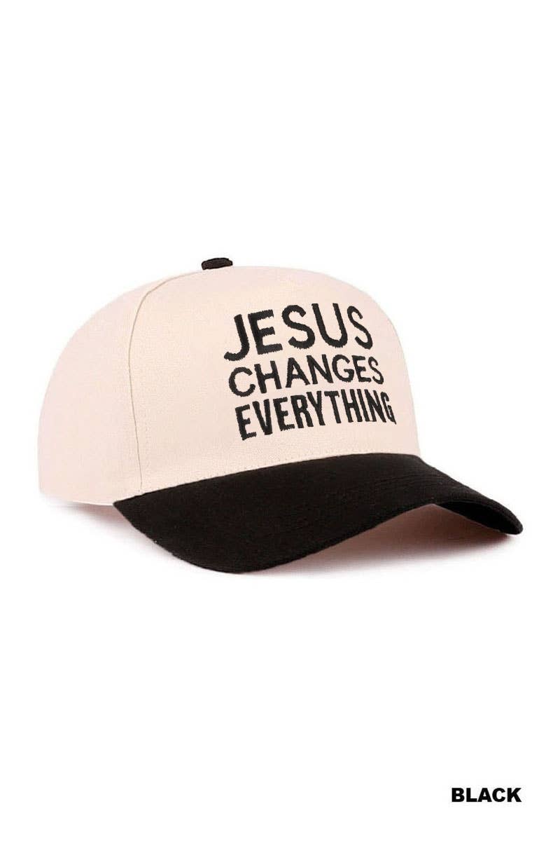 Jesus Changes Everything Two Tone Cotton Hat
