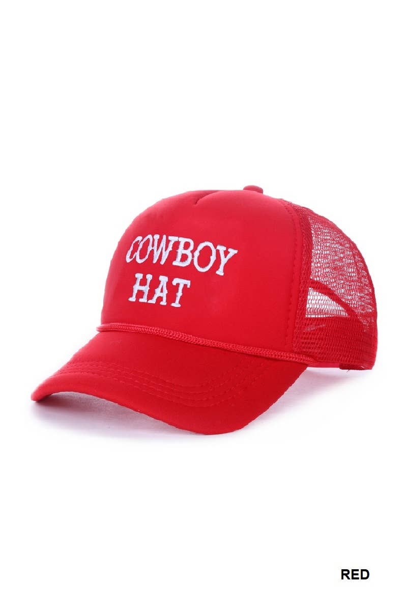 SI-26717 The Cowboy Hat Baseball Mesh Cap Zenana Consgt.