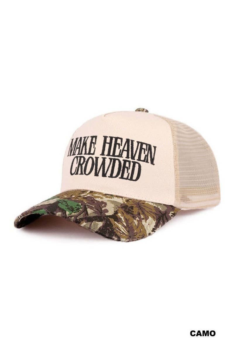 Make Heave Crowded Two Tone Mesh Snapback Hat  Zenana Consgt.