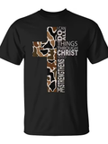 I Can Do All Things Through Christ camo cross black graphic tee